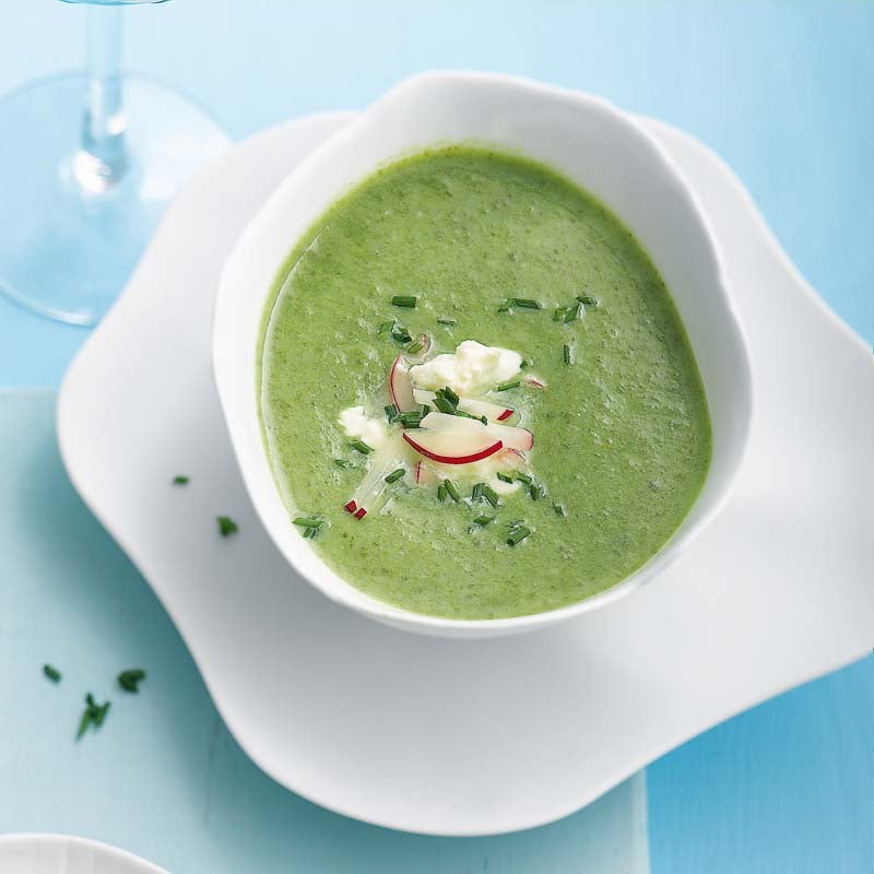 Foto av Vårgrön soppa med limetopping från WW ViktVäktarna