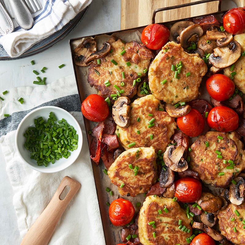 ViktVäktarna - Potatisbullar med tomater, svamp och kalkonbacon