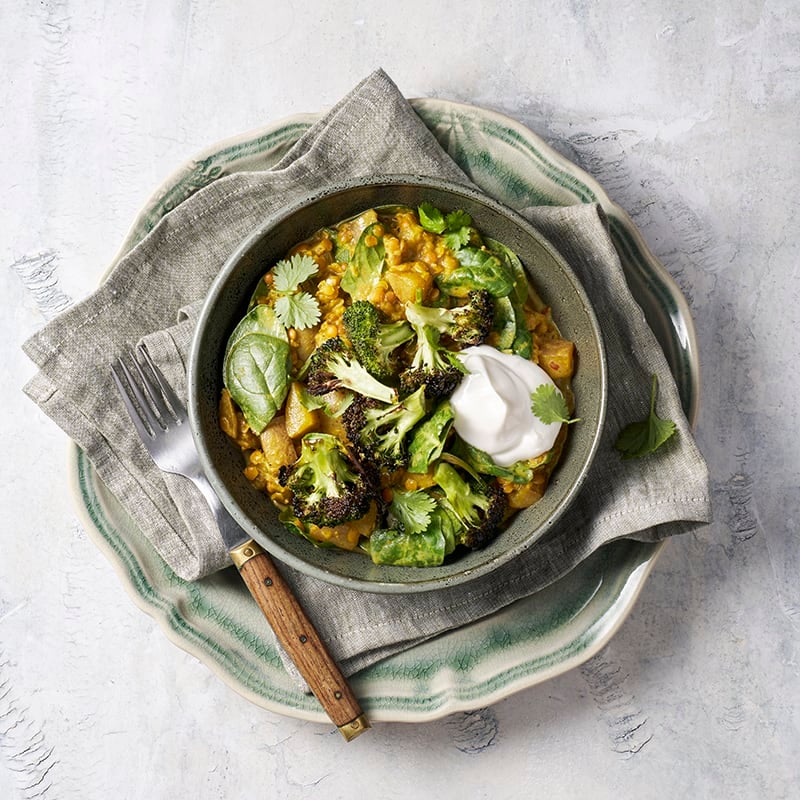 ViktVäktarna - Linsgryta med potatis och rostad broccoli