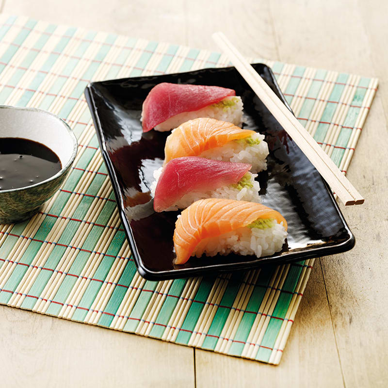 Foto av Sushi lax- och tonfisksnigiri från WW ViktVäktarna