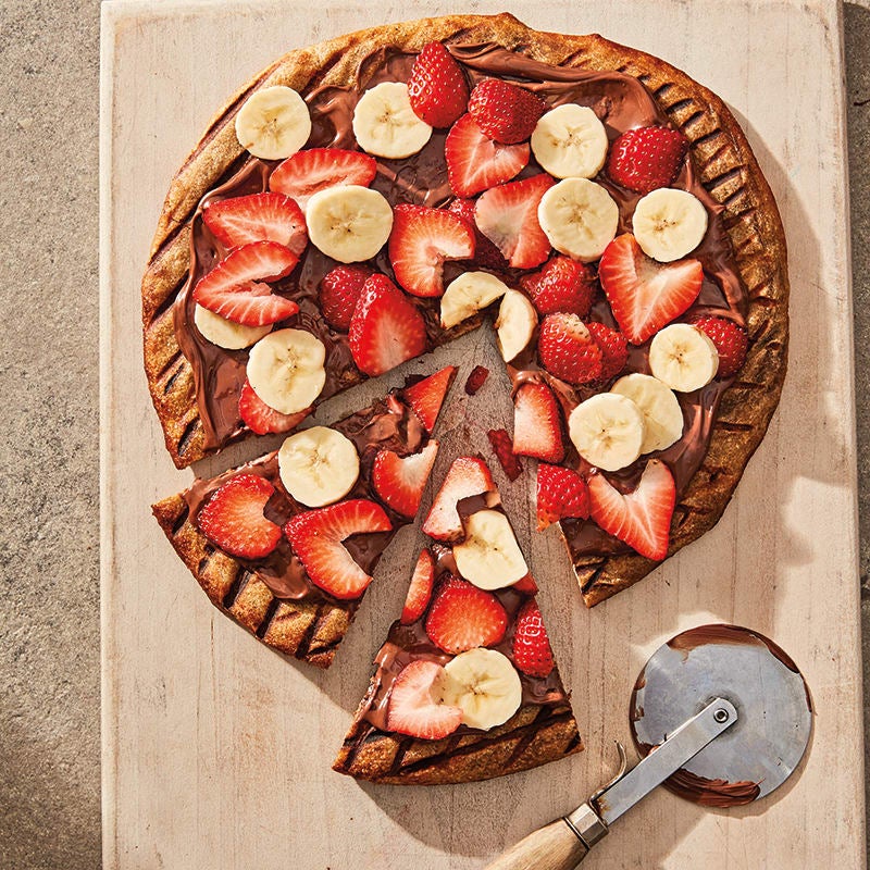 Foto av Grillad pizza med nötkräm och jordgubbar från WW ViktVäktarna